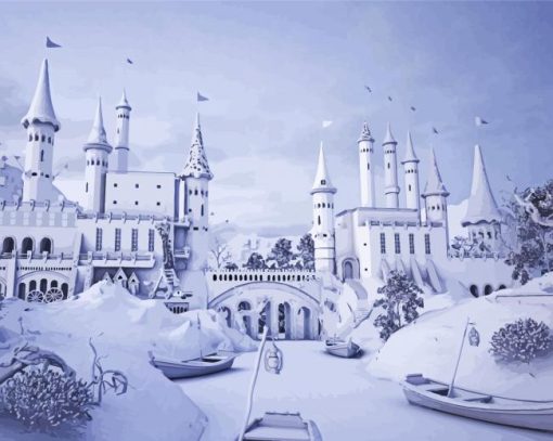 Snowy Palace paint by numbers