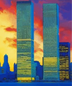 World Trade Center Art paint by numbers