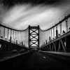 Black And White Benjamin Franklin Bridge paint by numbers