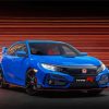 Blue Honda Civic paint by numbers