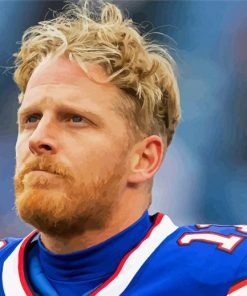 Buffalo Bills Player Cole Beasley paint by numbers