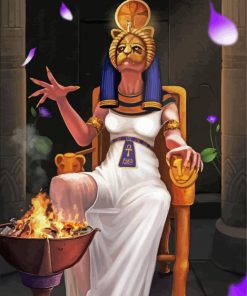 Egyptian Sekhmet paint by numbers