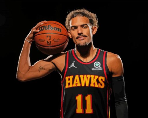 The Basketballer Trae Young paint by numbers