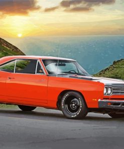 1969 Plymouth Roadrunner Sunset paint by numbers