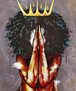 Abstract Black Queen Art paint by numbers