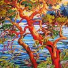 Arbutus Tree Plant Art paint by numbers