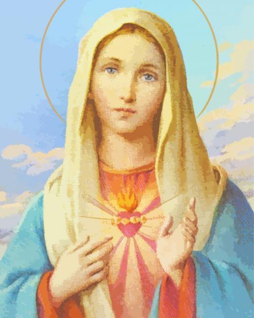 Blessed Mother paint by numbers