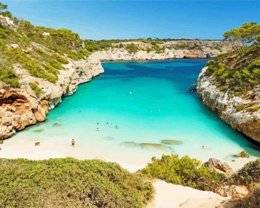 Caló Des Moro Mallorca Baleares Paint By Numbers