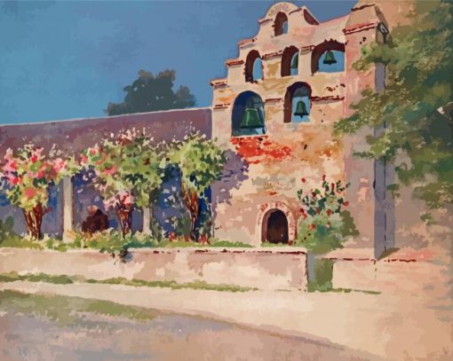 Chiming Bells Of San Gabriel By Louis K Harlow paint by numbers