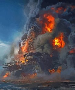 Deepwater Horizon In Ocean Art paint by numbers