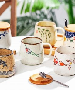 Japanese Ceramic Cups paint by numbers