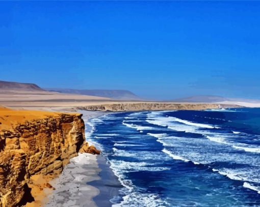 Peru Ocean Coast paint by numbers