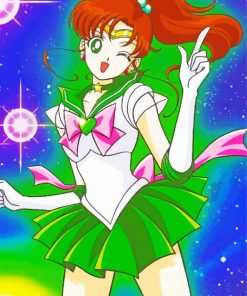 Sailor Jupiter Sailor Moon paint by numbers