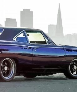 Black 1969 Plymouth Roadrunner paint by numbers