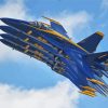 Four Blue Angels paint by numbers