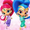 Shimmer And Shine Animation paint by numbers