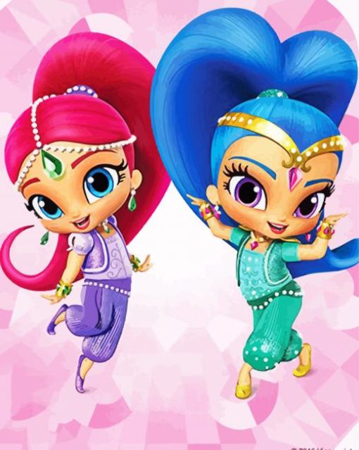 Shimmer And Shine Animation paint by numbers