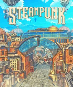 Steampunk City Art paint by numbers