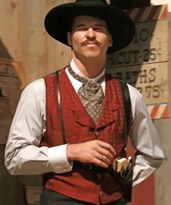 Western Doc Holliday paint by numbers