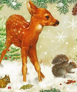 Christmas Wildlife Paint By Number