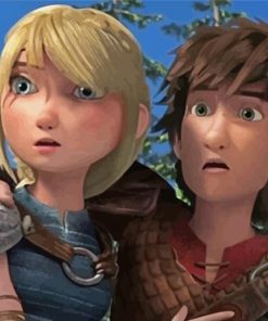 Hiccup And Astrid Characters Paint By Number