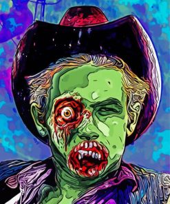 Illustration Zombie Cowboy Paint By Number