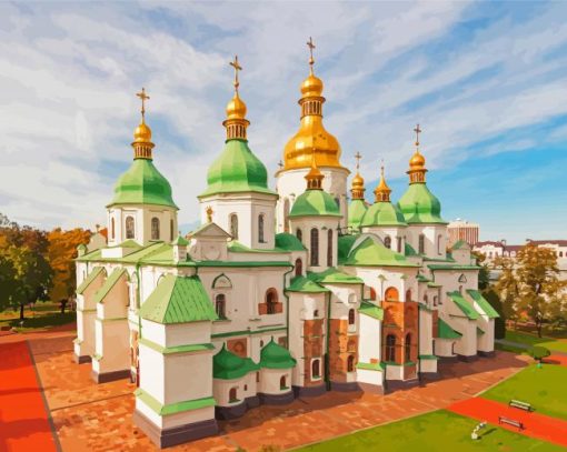 Kyiv St Sophia Cathedral Paint By Number