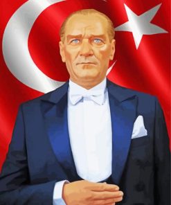 Turkey President Mustafa Kemel Ataturk Paint By Number