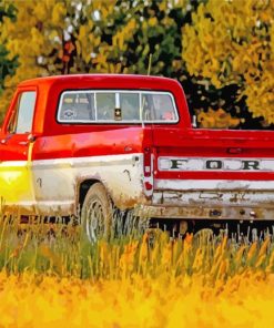 Old 1971 Ford Pickup Paint By Number