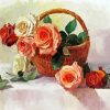 Basket Of Roses Art Paint By Number