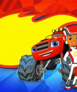 Blaze And The Monster Machines Movie Art Paint By Number