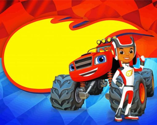 Blaze And The Monster Machines Movie Art Paint By Number