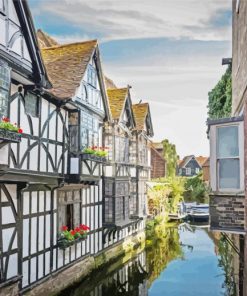 Canterbury Canal And Buildings Paint By Number