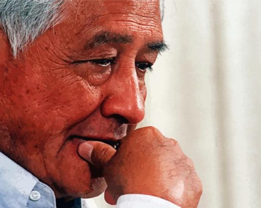 Cesar Chavez Side Profile Paint By Number