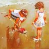 Children At The Seaside Art Paint By Number