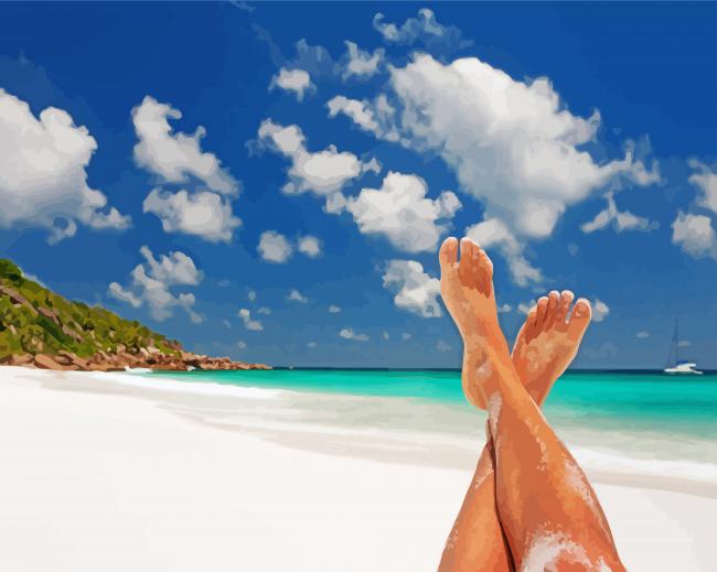 Feet In The Sea Paint By Number