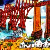 Forth Bridge Art Illustration Paint By Number