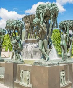 Great Fountain Gustav Vigeland Paint By Number