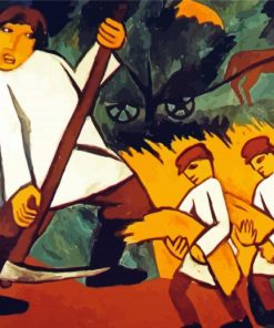 Haycutting By Natalia Goncharova Paint By Number