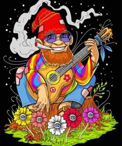 Hippie Fantasy Gnome Paint By Number