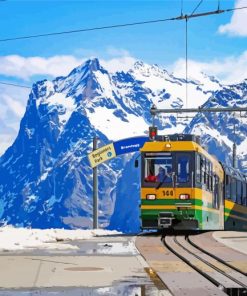 Jungfrau Train Station Paint By Number