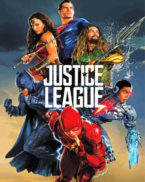 Justice League Poster Paint By Number