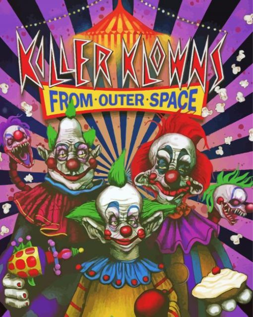 Killer Klowns From Outer Space Poster Paint By Number