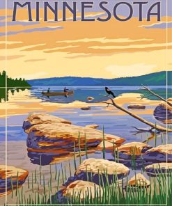 Minnesota Lake Poster Paint By Number