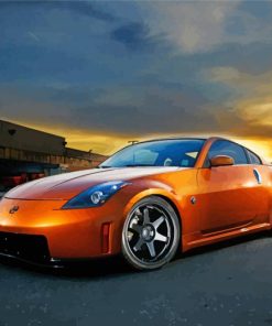 Orange Nissan 350z Car Paint By Number