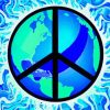 Peace Sign And World Illustration Paint By Number