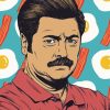 Ron Swanson Art Illustration Paint By Number