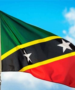 Saint Kitts And Nevis Flag Paint By Number