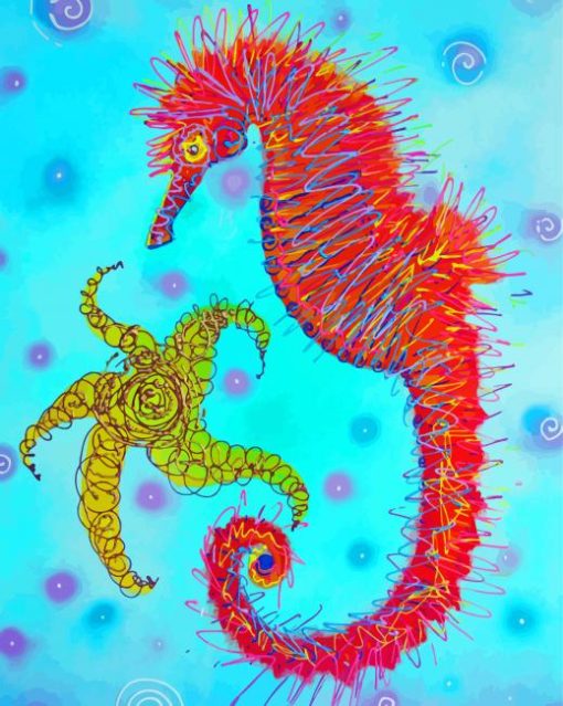 Seahorses-starfish-art-paint-by-numbers