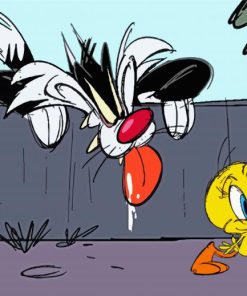 Sylvester And Tweety Animation Paint By Number